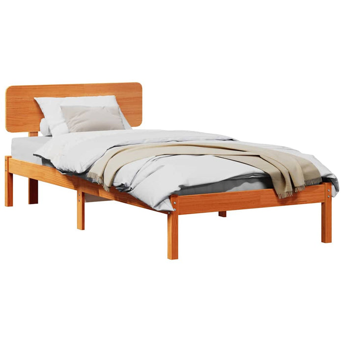 Cadru de pat cu headboard Maroniu cerat 90 x 200 cm - WALTI WALTI