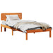 Cadru de pat cu headboard Maroniu cerat 90 x 200 cm - WALTI WALTI