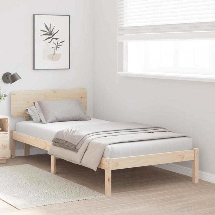 Cadru de pat cu headboard natural 90 x 190 cm - WALTI WALTI
