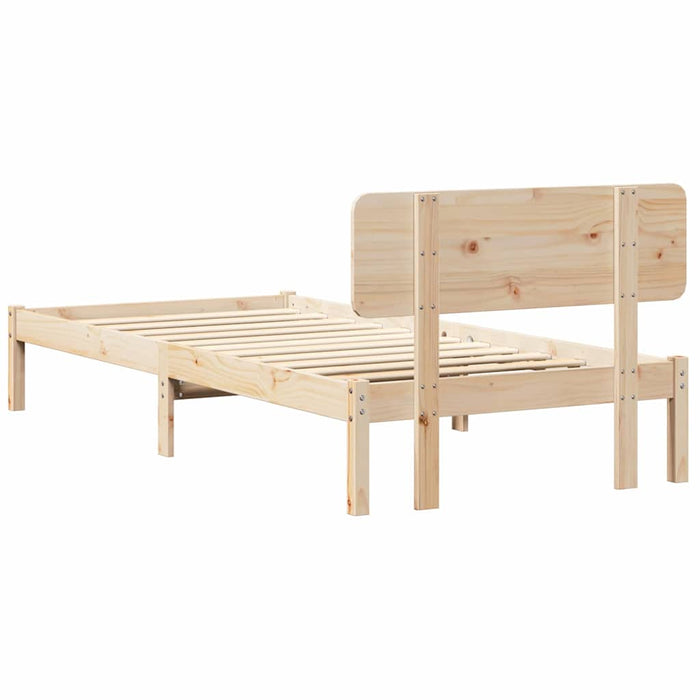 Cadru de pat cu headboard natural 90 x 190 cm - WALTI WALTI