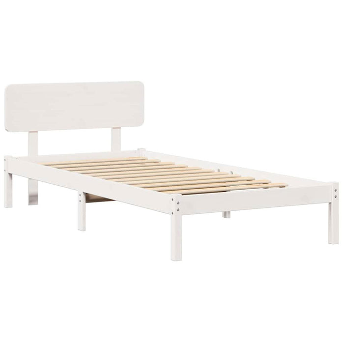 Cadru de pat cu headboard Alb 75 x 190 cm - WALTI WALTI