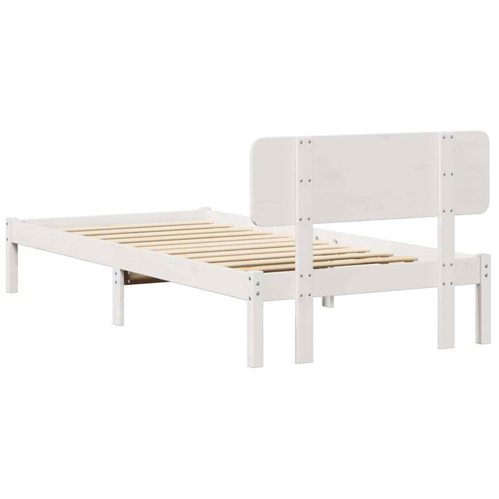 Cadru de pat cu headboard Alb 75 x 190 cm - WALTI WALTI