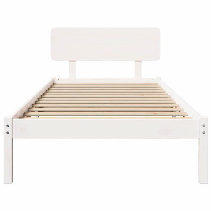 Cadru de pat cu headboard Alb 75 x 190 cm - WALTI WALTI