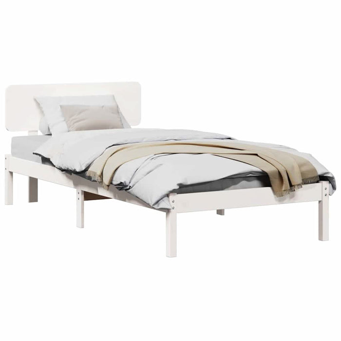Cadru de pat cu headboard Alb 75 x 190 cm - WALTI WALTI