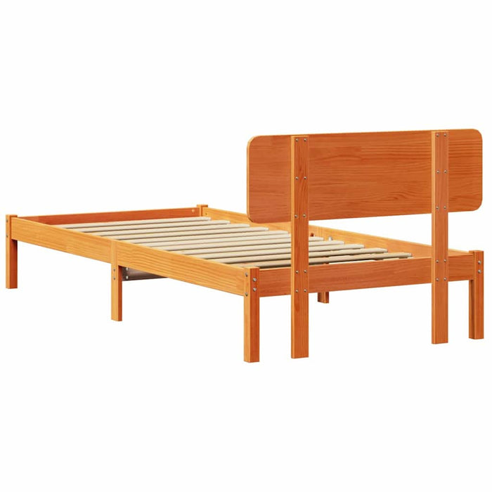 Cadru de pat cu headboard Maroniu cerat 75 x 190 cm - WALTI WALTI