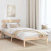 Cadru de pat cu headboard Maro 80 x 200 cm Lemn masiv de pin - WALTI WALTI