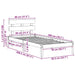 Cadru de pat cu headboard Maro 80 x 200 cm Lemn masiv de pin - WALTI WALTI