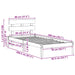 Cadru de pat cu headboard Alb 80 x 200 cm Lemn masiv de pin - WALTI WALTI