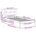 Cadru de pat cu headboard Alb 90 x 200 cm Lemn masiv de pin - WALTI WALTI