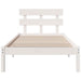 Cadru de pat cu headboard Alb 100 x 200 cm Lemn masiv de pin - WALTI WALTI
