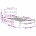 Cadru de pat cu headboard Alb 100 x 200 cm Lemn masiv de pin - WALTI WALTI