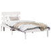 Cadru de pat cu headboard Alb 75 x 190 cm Lemn masiv de pin - WALTI WALTI