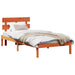Cadru de pat cu headboard Maro 75 x 190 cm Lemn masiv de pin - WALTI WALTI