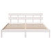 Cadru de pat cu headboard Alb 200 x 200 cm Lemn masiv de pin - WALTI WALTI