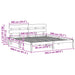 Cadru de pat cu headboard Alb 200 x 200 cm Lemn masiv de pin - WALTI WALTI