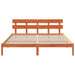 Cadru de pat cu headboard Maro 200 x 200 cm Lemn masiv de pin - WALTI WALTI