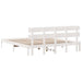 Cadru de pat cu headboard Alb 180 x 200 cm Lemn masiv de pin - WALTI WALTI