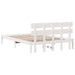 Cadru de pat cu headboard Alb 160 x 200 cm Lemn masiv de pin - WALTI WALTI