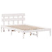 Cadru de pat cu headboard Alb 120 x 200 cm Lemn masiv de pin - WALTI WALTI