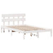 Cadru de pat cu headboard Alb 120 x 190 cm Lemn masiv de pin - WALTI WALTI