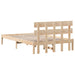 Cadru de pat cu headboard Maro 140 x 190 cm Lemn masiv de pin - WALTI WALTI
