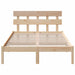 Cadru de pat cu headboard Maro 140 x 190 cm Lemn masiv de pin - WALTI WALTI