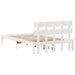 Cadru de pat cu headboard Alb 140 x 190 cm Lemn masiv de pin - WALTI WALTI