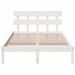 Cadru de pat cu headboard Alb 140 x 190 cm Lemn masiv de pin - WALTI WALTI