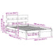 Cadru de pat cu headboard Maro 135 x 190 cm Lemn masiv de pin - WALTI WALTI