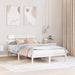 Cadru de pat cu headboard Alb 135 x 190 cm Lemn masiv de pin - WALTI WALTI