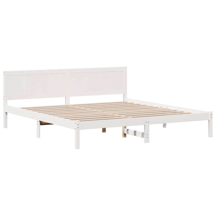 Cadru de pat Alb 180 x 200 cm Lemn masiv de pin - WALTI WALTI