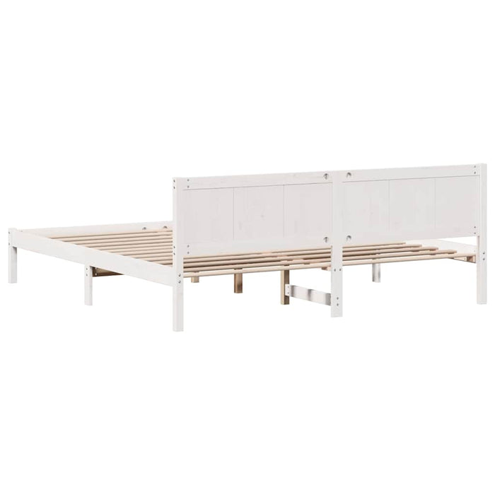 Cadru de pat Alb 180 x 200 cm Lemn masiv de pin - WALTI WALTI