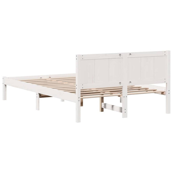 Cadru de pat Alb 120 x 200 cm Lemn masiv de pin WALTI