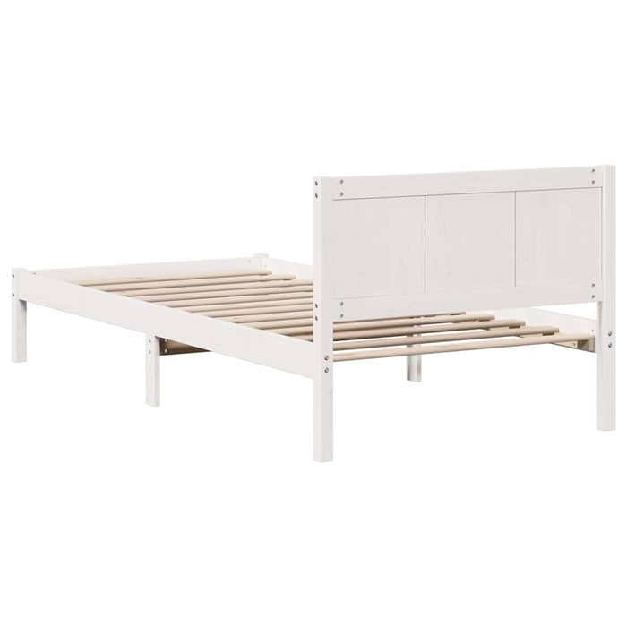 Cadru de pat Alb 75 x 190 cm Lemn masiv de pin WALTI