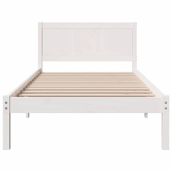 Cadru de pat Alb 75 x 190 cm Lemn masiv de pin WALTI
