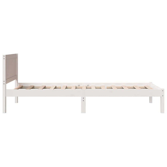 Cadru de pat Alb 75 x 190 cm Lemn masiv de pin WALTI