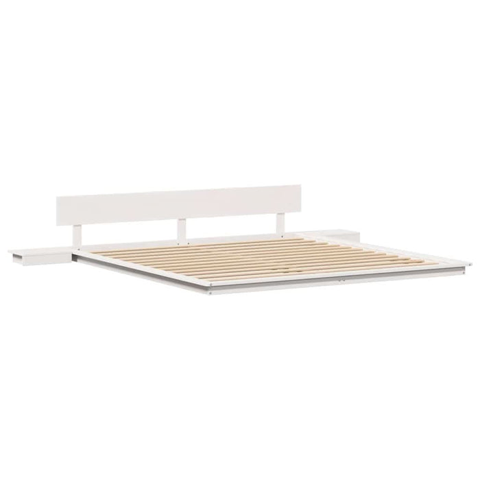 Cadru de pat Alb 200 x 200 cm lemn - WALTI WALTI