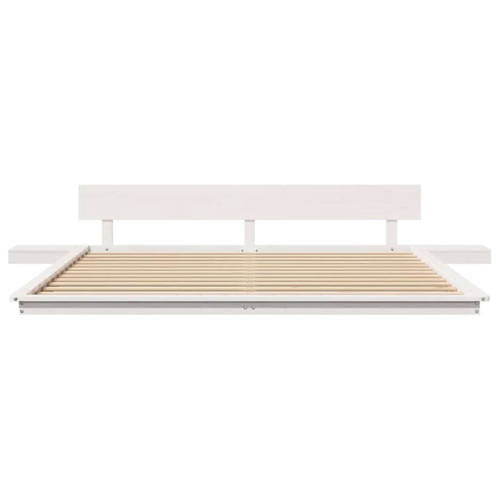 Cadru de pat Alb 200 x 200 cm lemn - WALTI WALTI