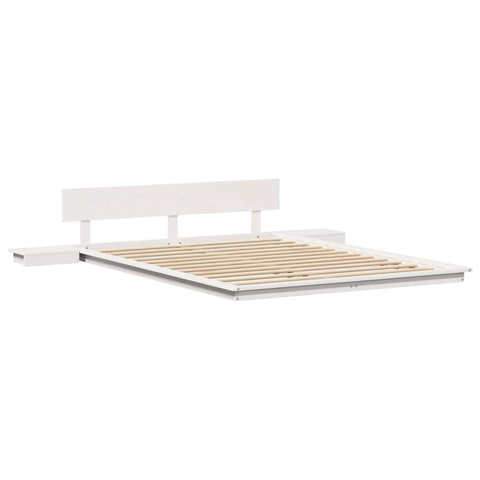 Cadru de pat Alb 150 x 200 cm lemn - WALTI WALTI