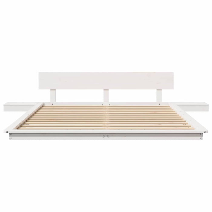 Cadru de pat Alb 150 x 200 cm lemn - WALTI WALTI