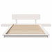 Cadru de pat cu headboard cu depozitare Alb 100 x 200 cm lemn - WALTI WALTI