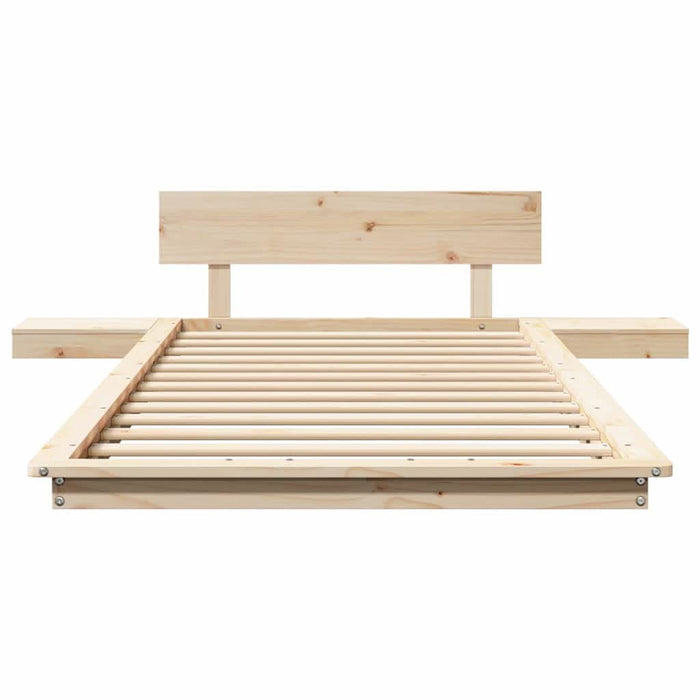 Cadru de pat cu headboard cu depozitare Maro 90 x 200 cm lemn - WALTI WALTI