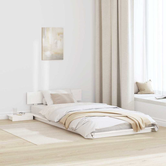 Cadru de pat Alb 90 x 200 cm lemn - WALTI WALTI