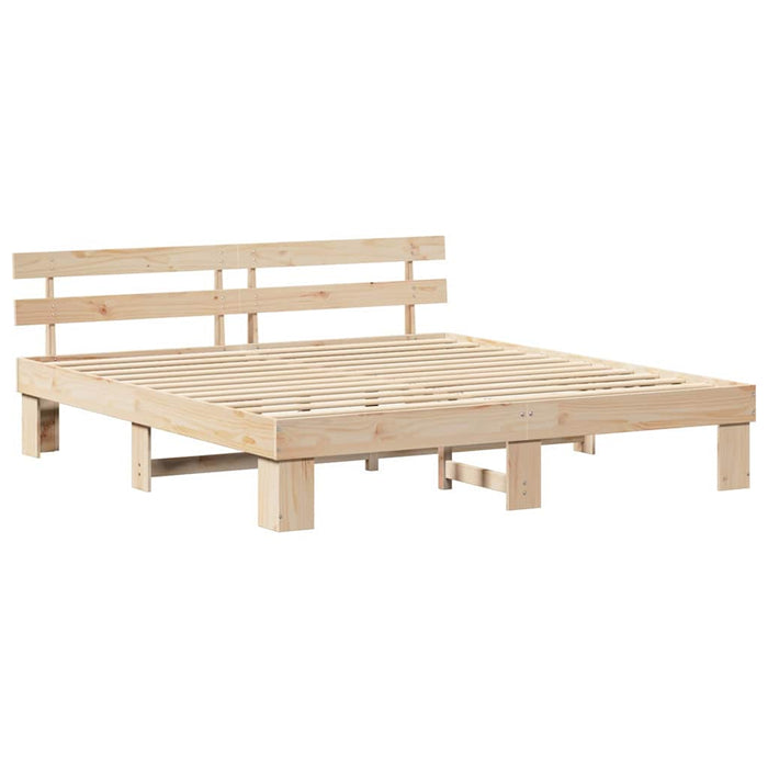 Cadru de pat cu headboard Maro 200 x 200 cm - WALTI WALTI