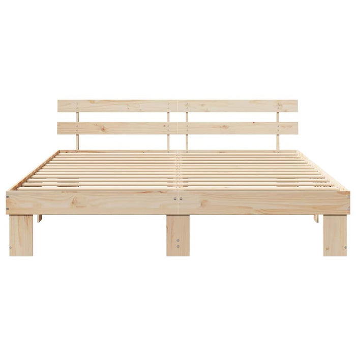 Cadru de pat cu headboard Maro 200 x 200 cm - WALTI WALTI