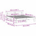 Cadru de pat cu headboard Maro 200 x 200 cm - WALTI WALTI