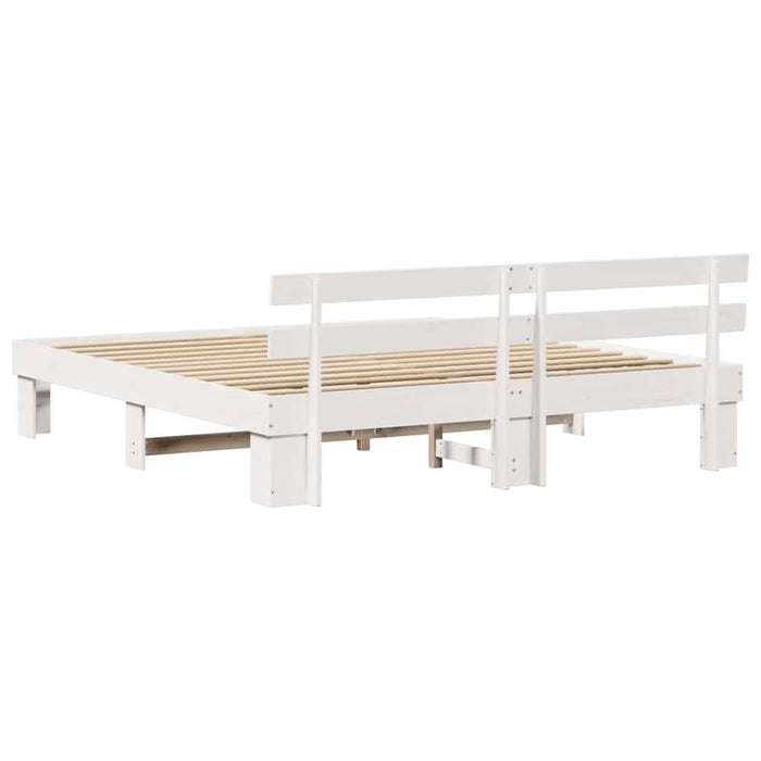 Cadru de pat cu headboard Alb 180 x 200 cm - WALTI WALTI