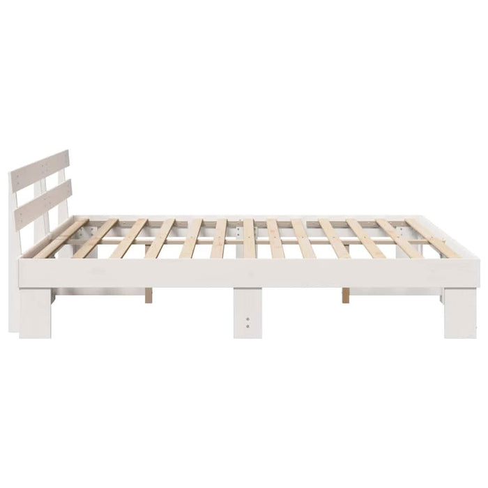 Cadru de pat cu headboard Alb 180 x 200 cm - WALTI WALTI