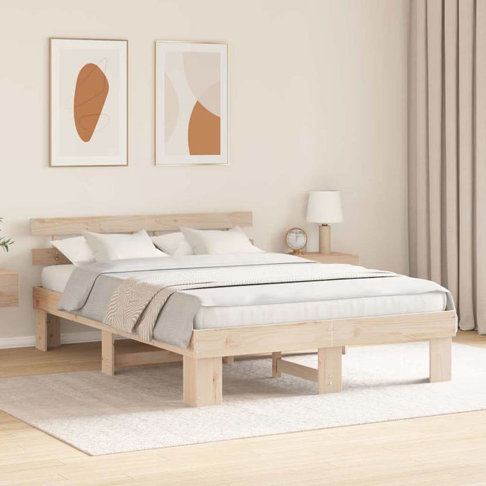Cadru de pat cu headboard Maro 160 x 200 cm - WALTI WALTI