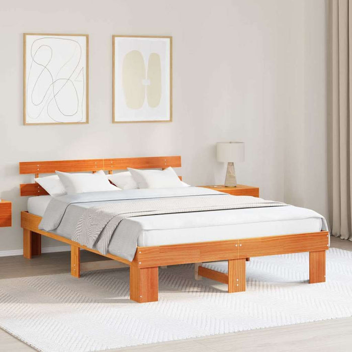 Cadru de pat cu headboard Maro 160 x 200 cm - WALTI WALTI